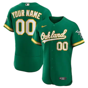 mens nike kelly green oakland athletics alternate authentic